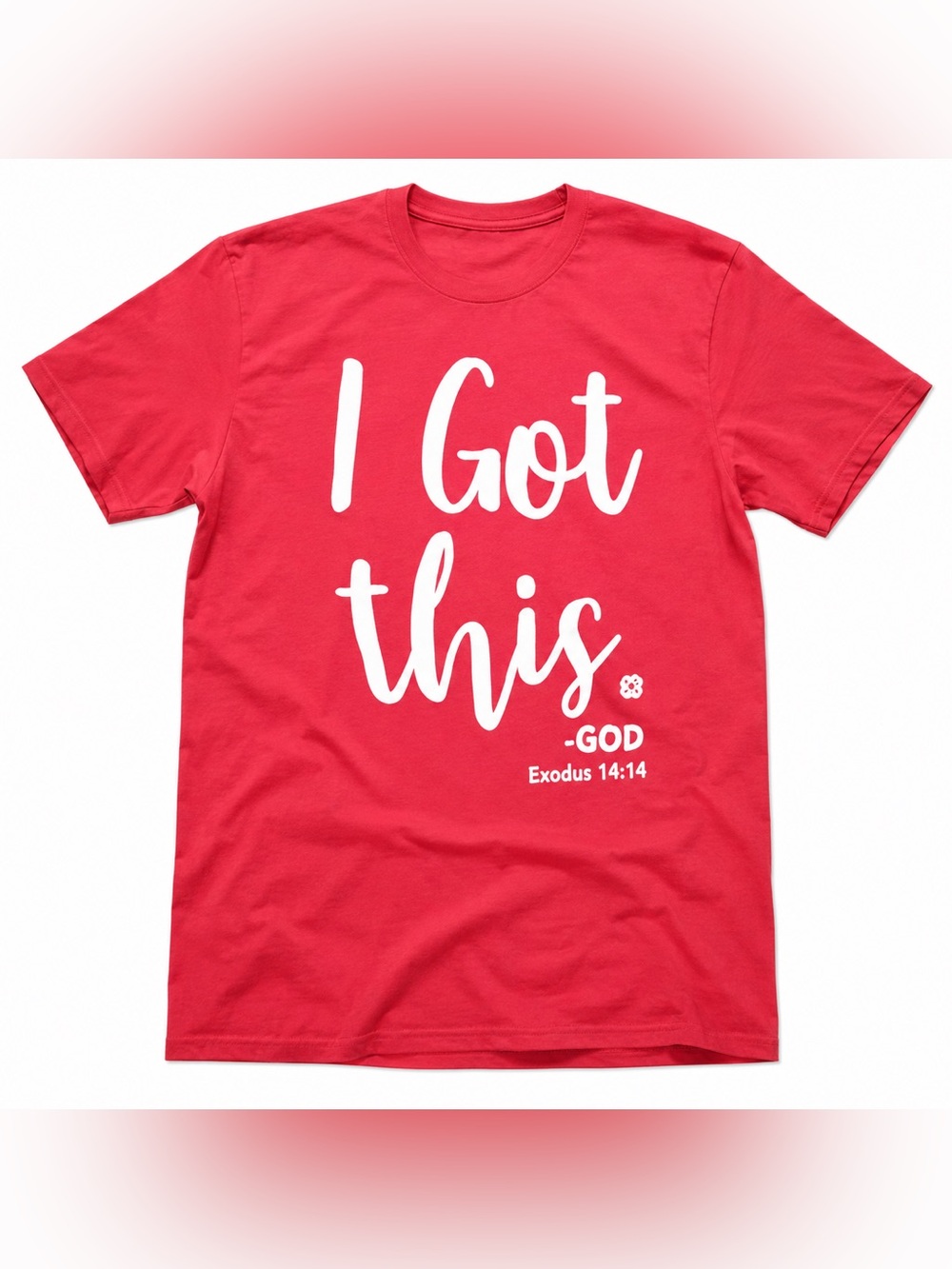 Women’s Christian Inspirational T-Shirt, Exodus 14:14, size small
